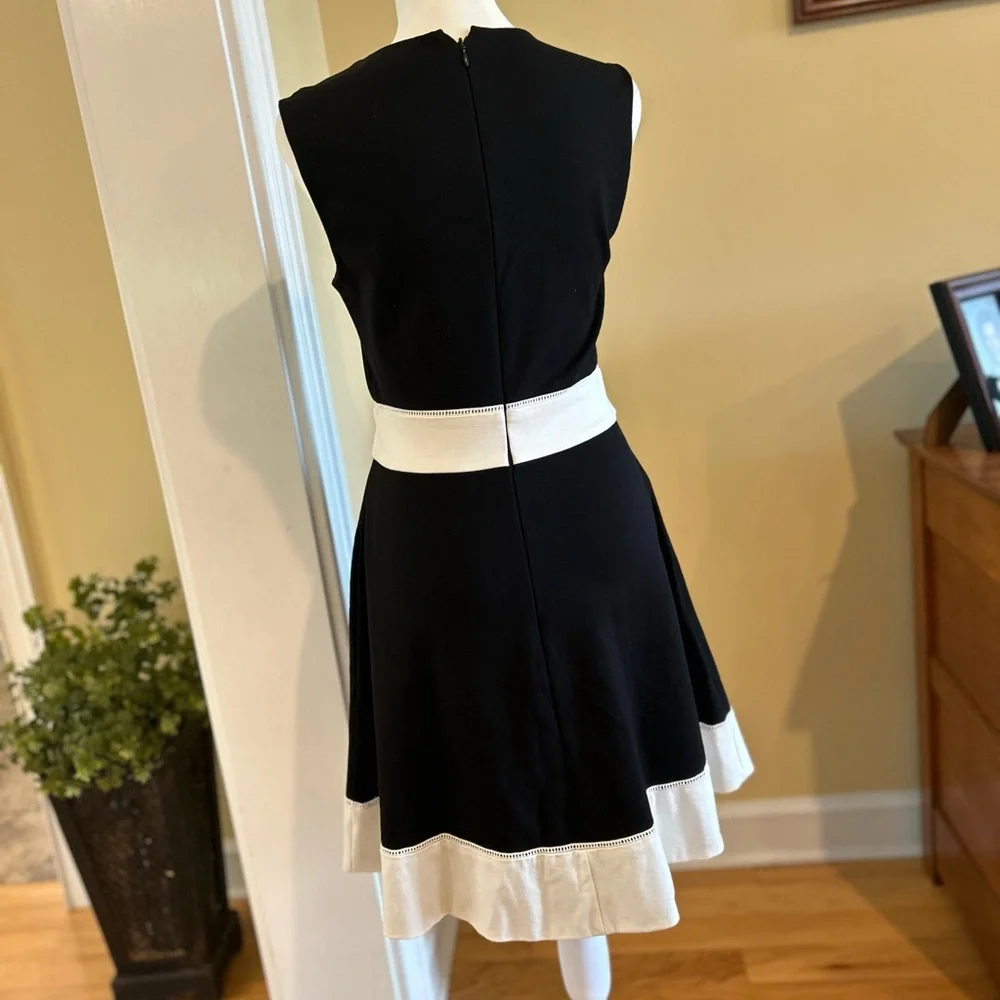 Kate Spade Black and White Colorblock Ponte Women’s Knit Dress